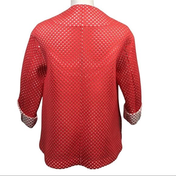 CLOVER CANYON - BRIGHT TANGERINE FULL ZIP - SLIGHT A-LINE DESIGN & MORE - B3 - Picture 4 of 14